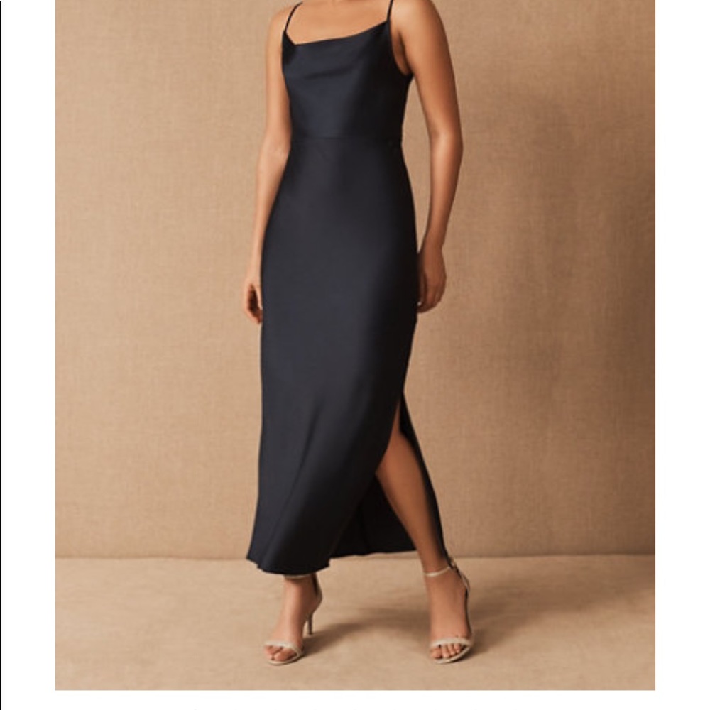 BHLDN Cali Satin Charmeuse Midi Dress